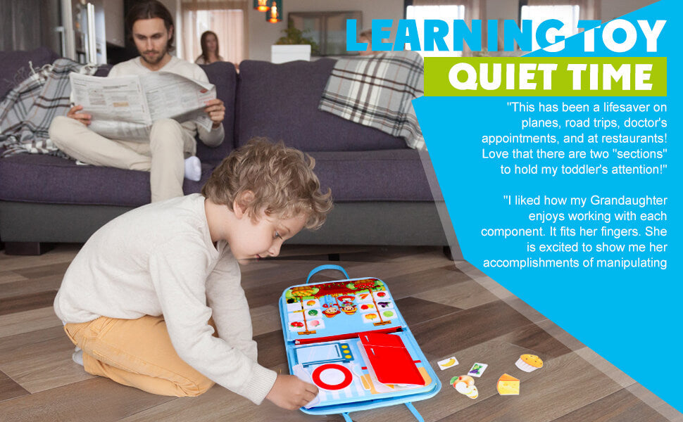 DreamBabies™ | 35 in 1 Montessori Busy Board for Toddlers