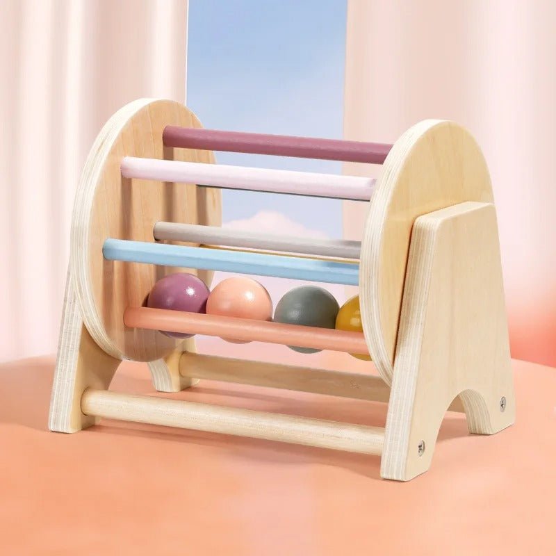 Early childhood education table roll drum baby logical thinking hand-eye coordination training wooden toy