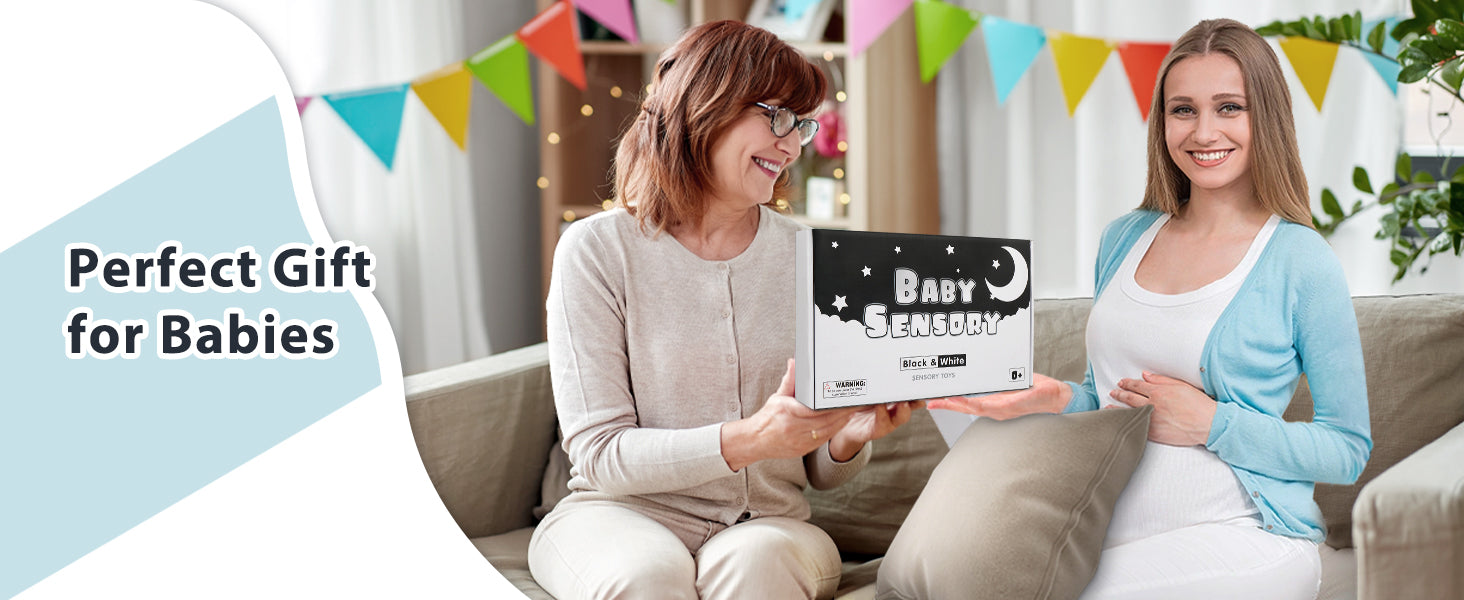 Black & White Sensory Toys for Newborns 0-6M - Early Development Set