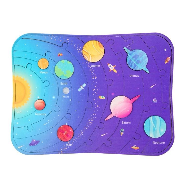 STEM Educational Solar System Puzzle – Learn Planet Order and Spatial Awareness Through Play