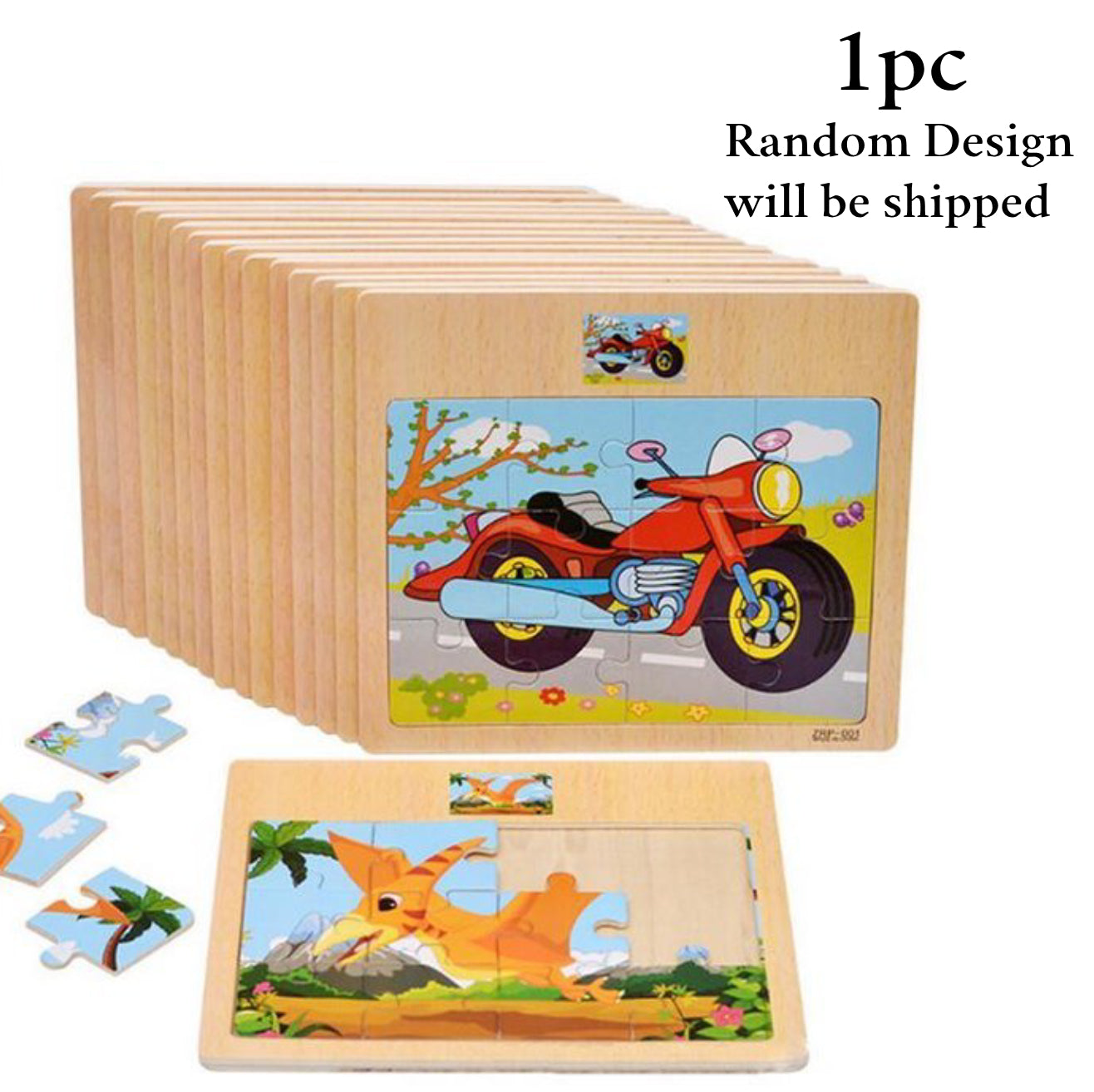 Wooden Jigsaw Puzzle | Engaging Designs for (One Random Design Shipped)