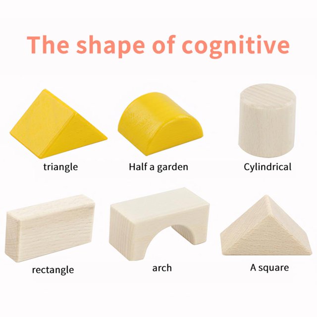 Fidtoy Blocs de construction en bois colorés STEM