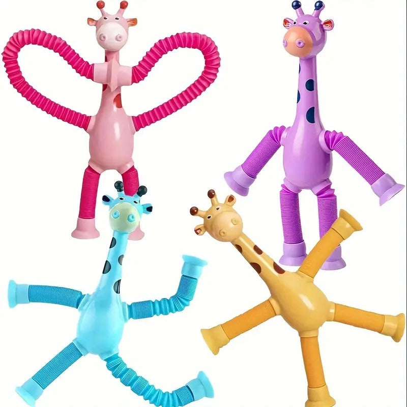 Suction Cups Sensor Toys Giraffe Pop Tubes Fidget Toy