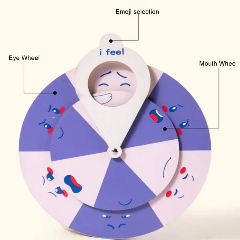 Family Fun Puzzle Game Wooden Facial Expression Spinners Hand-Eye Coordination Challenge Interactive Toy Board Table Game Gift For Kids