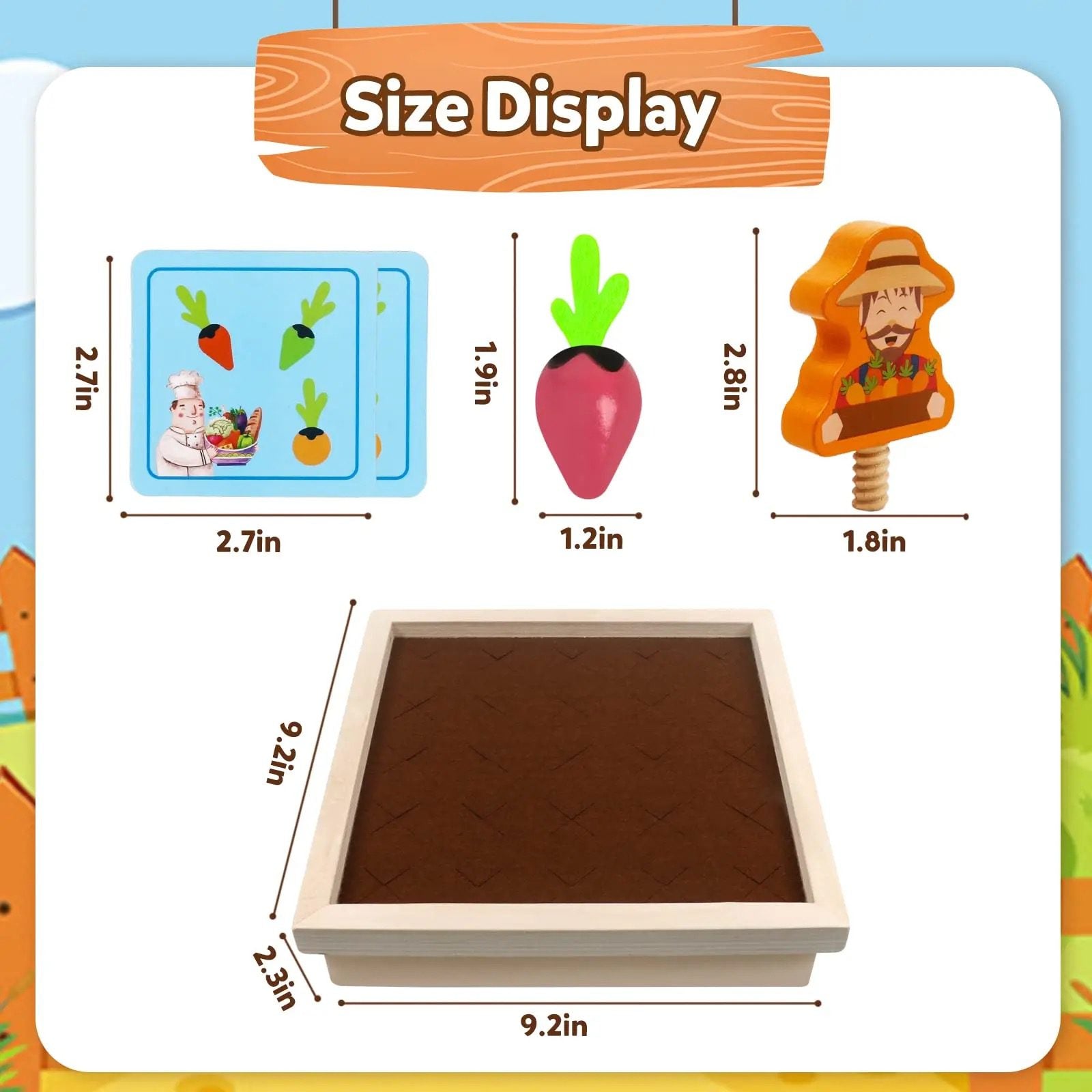 Carrot Pull Memory Game – Fine Motor and Matching Skills Toy