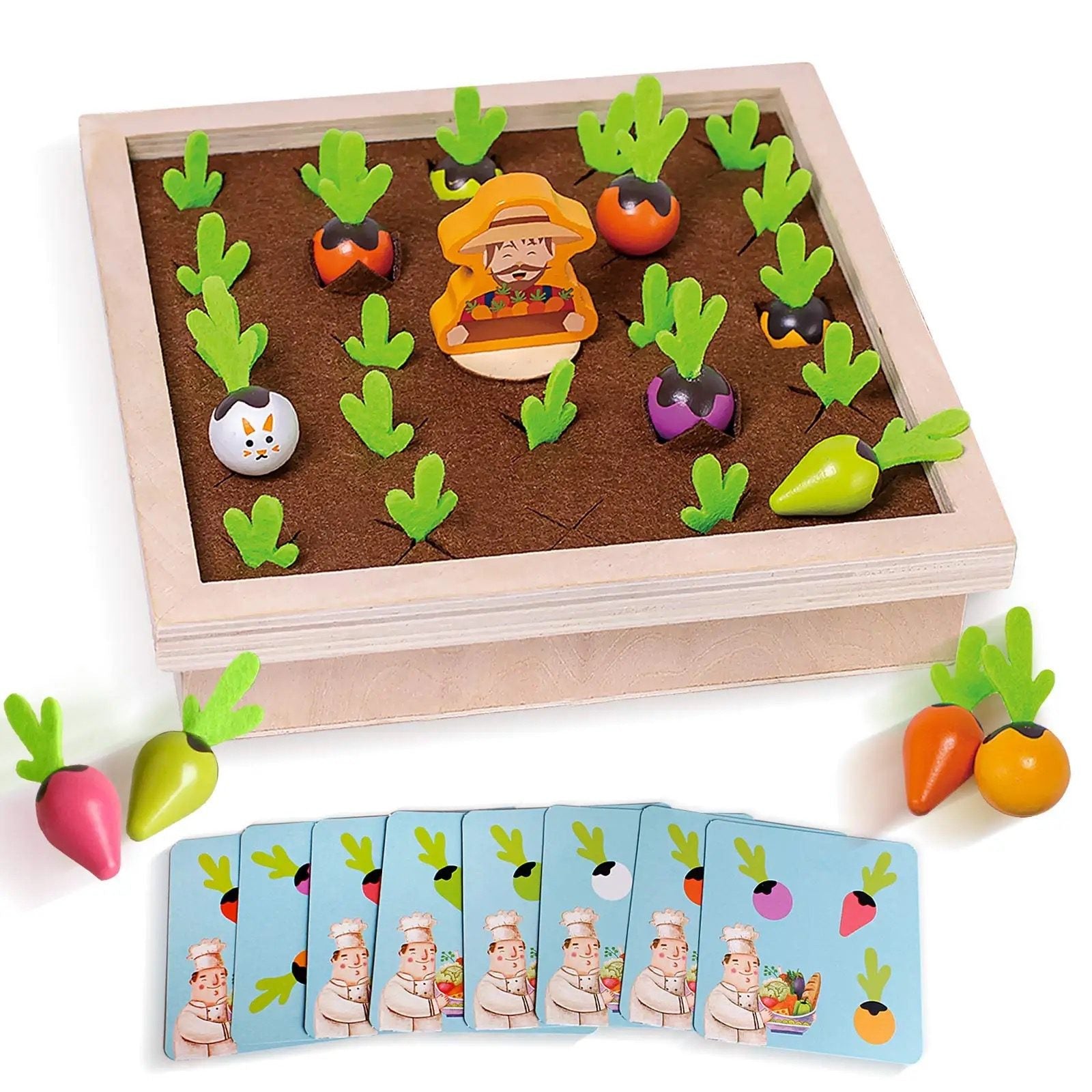 Carrot Pull Memory Game – Fine Motor and Matching Skills Toy