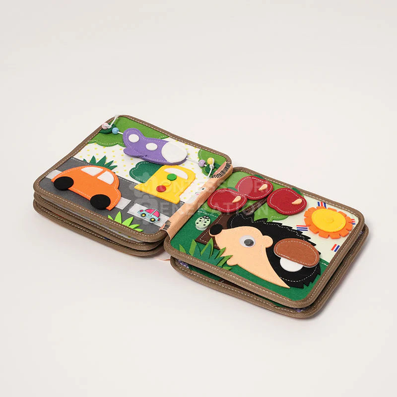 Fidtoy Felt Montessori Activity Book – 16 Page Busy Book for Toddlers