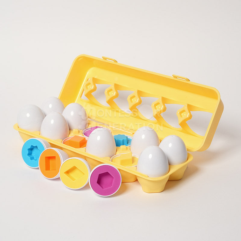 Fidtoy Huevos Encajables para Bebés de 12+ Meses Juguete de Clasificación de Formas