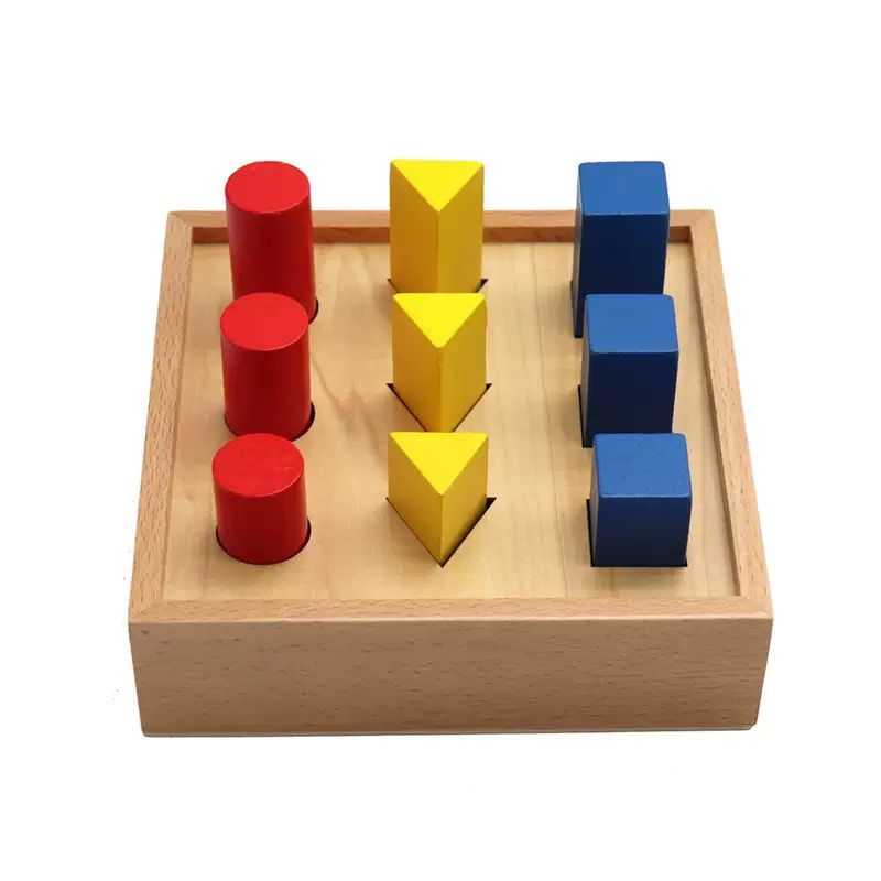 Montessori Geometric Pillar Puzzle | Toddler Shape and Size Sorting Activity
