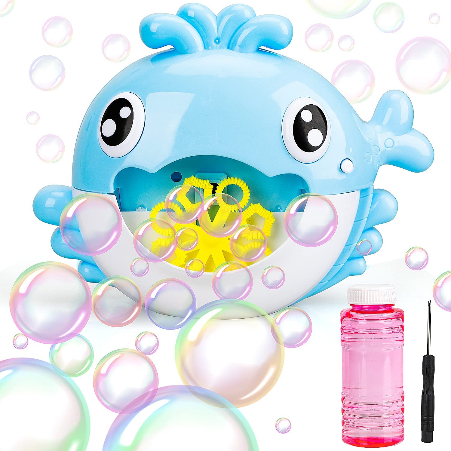 Fidtoy Whale & Crab Bubble Bath Toy for Kids with Music and Bubbles