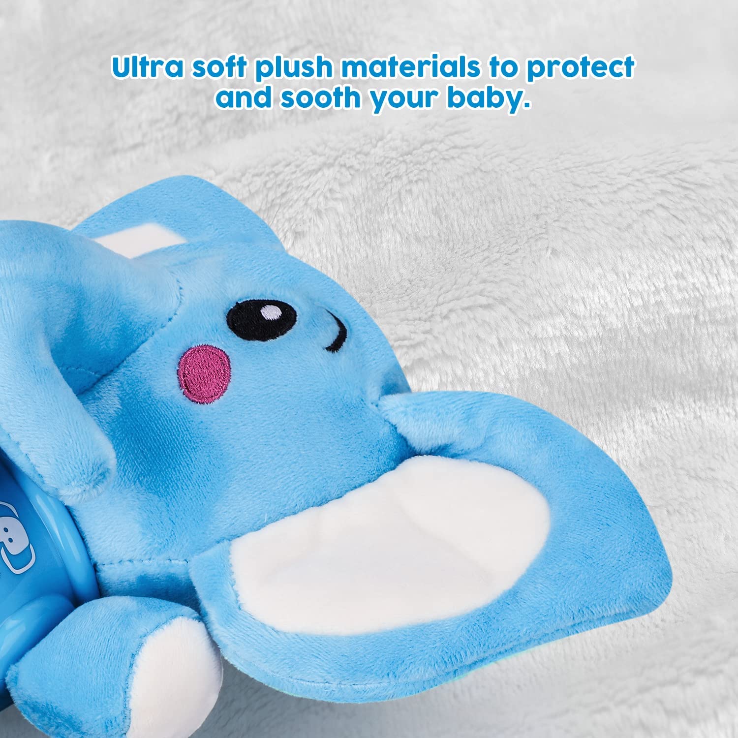 Fidtoy Musical Elephant Plush Baby Toy with Lights and Sounds