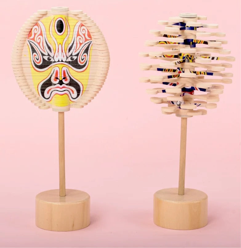 Wooden Tree Spinner - Chinese Cultural Face Sensory toys