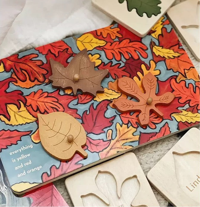 Wooden Leaf Puzzle- Fine motor skills toys