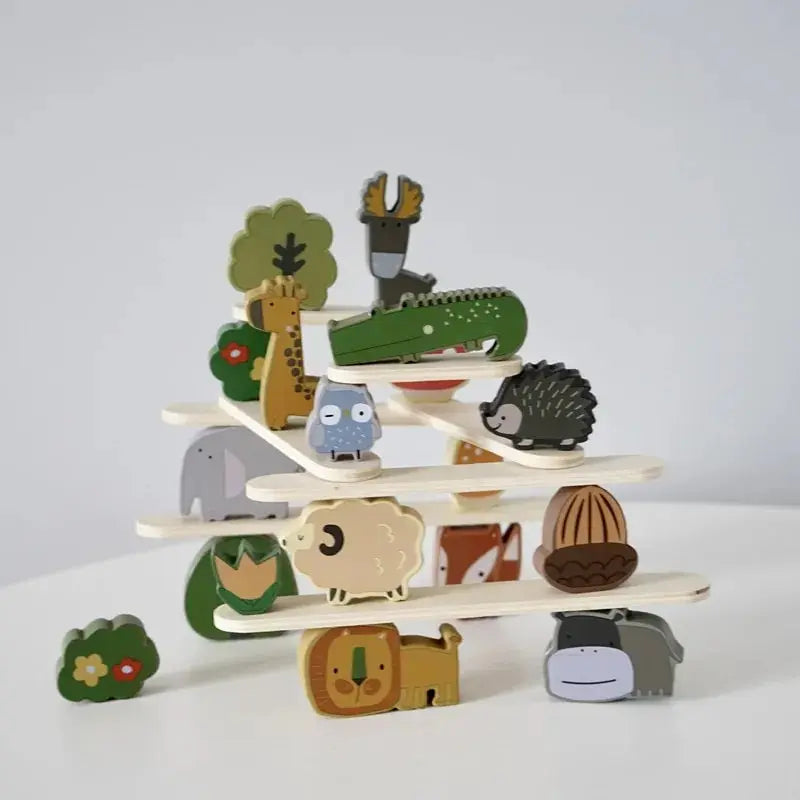 Animal Stackers™ - Slim Stapelen - Hout Dieren Stapelspeelgoed