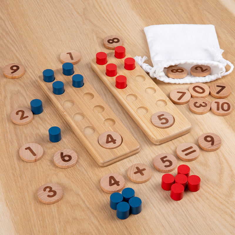 Wooden Ten Frame Unit Plus - Best Wooden Mathematical Toys