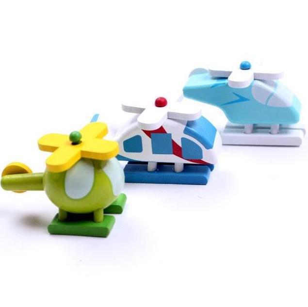 12 mini Wooden Airplanes - Best Open Ended Wooden Toys
