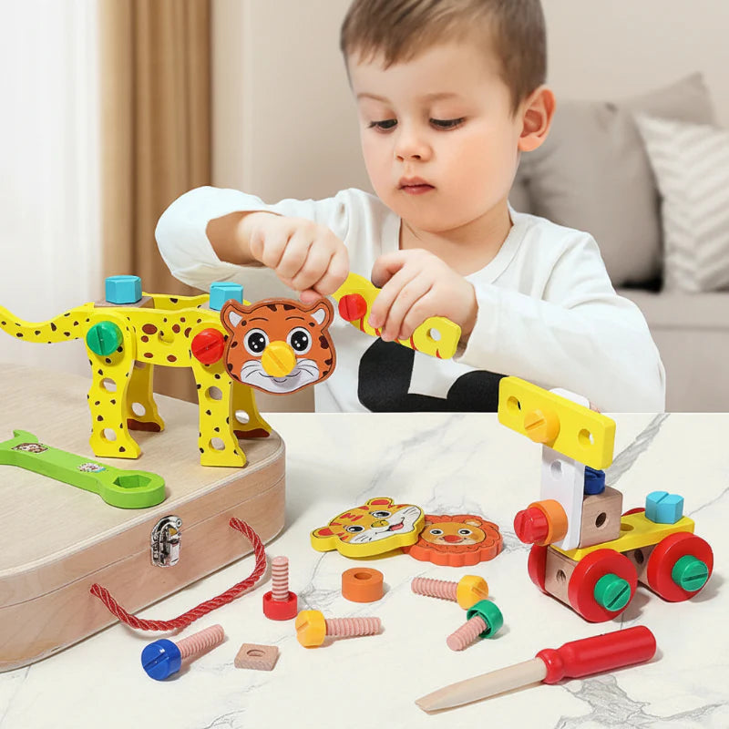 AnimalFix – Speels & Slim – Houten Dieren Toolset