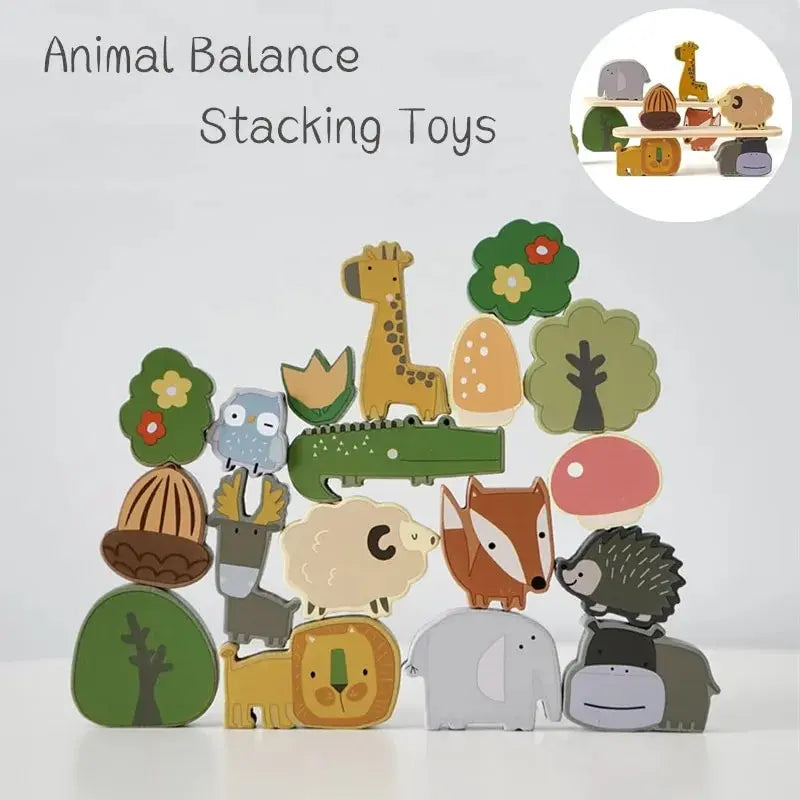 Animal Stackers™ - Slim Stapelen - Hout Dieren Stapelspeelgoed