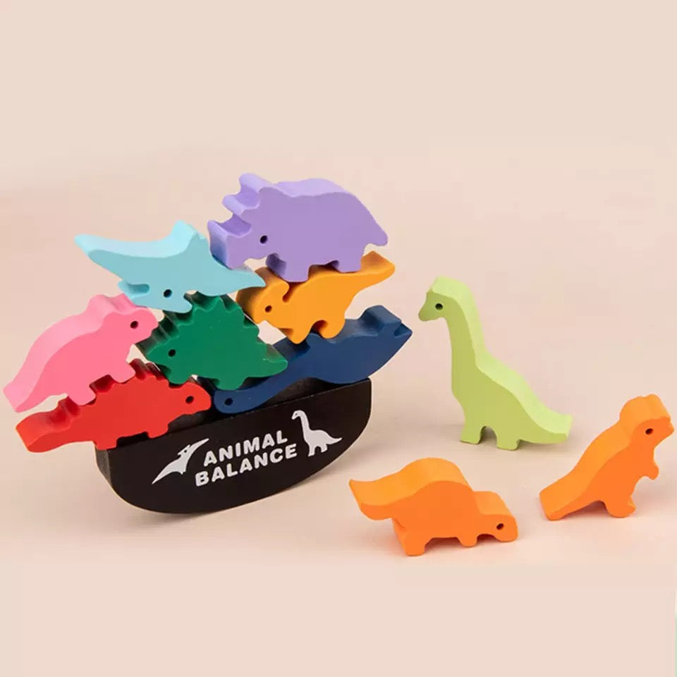 Wooden Dinosaur Balance- Fine motor skills toys