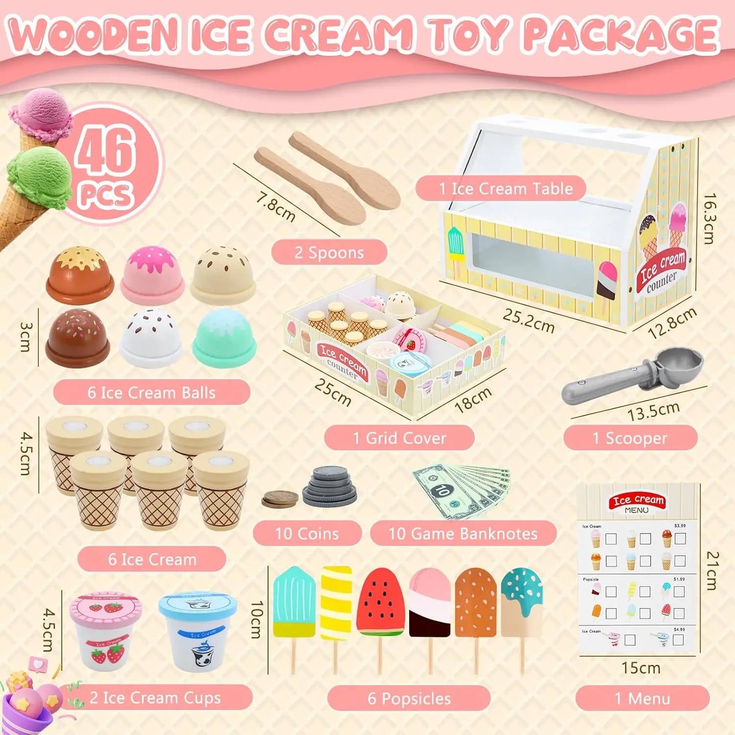 Ensemble de jeu Crème glacée™ - Créatif et Éducatif - Set de jeu de crème glacée