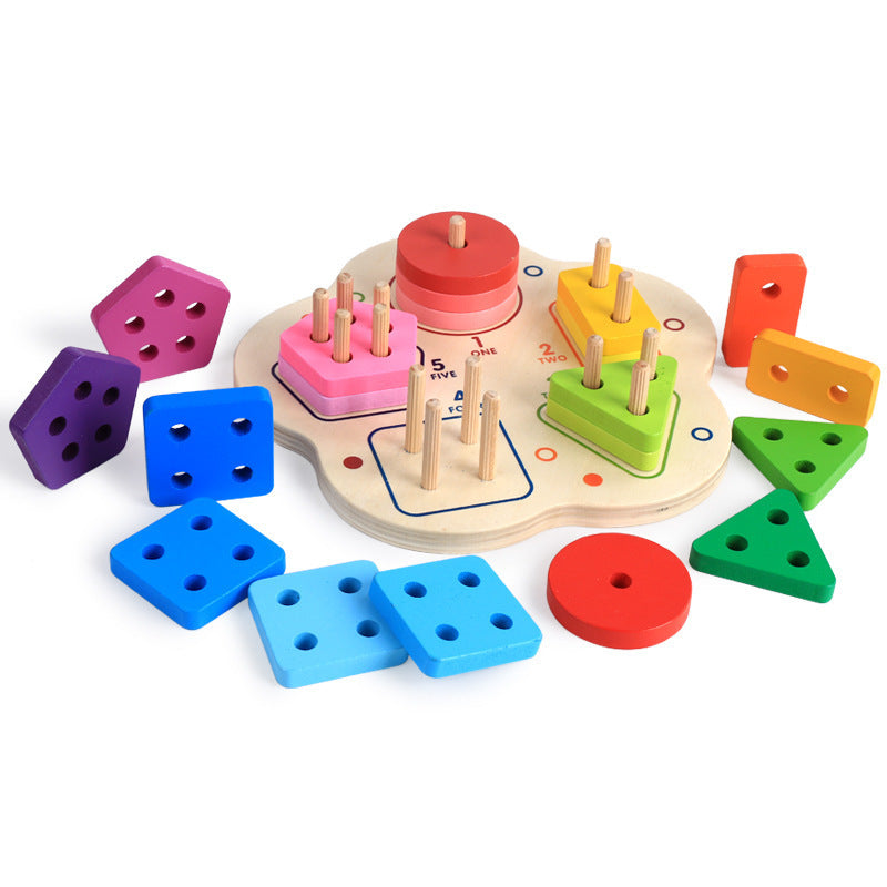 Wooden number shape and fraction -Mathematics toys