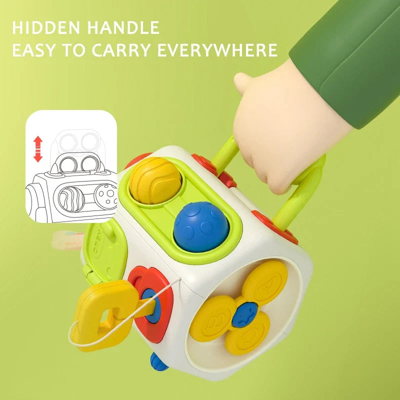 Fidtoy 10-in-1 Activity Cube Montessori Sensory Toy