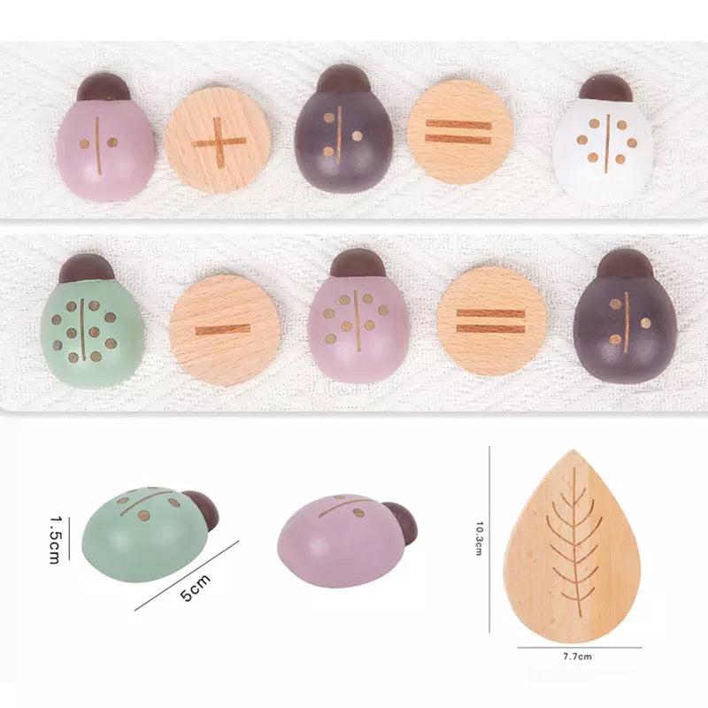 Wooden Ladybug Study - Montessori Wooden Toys