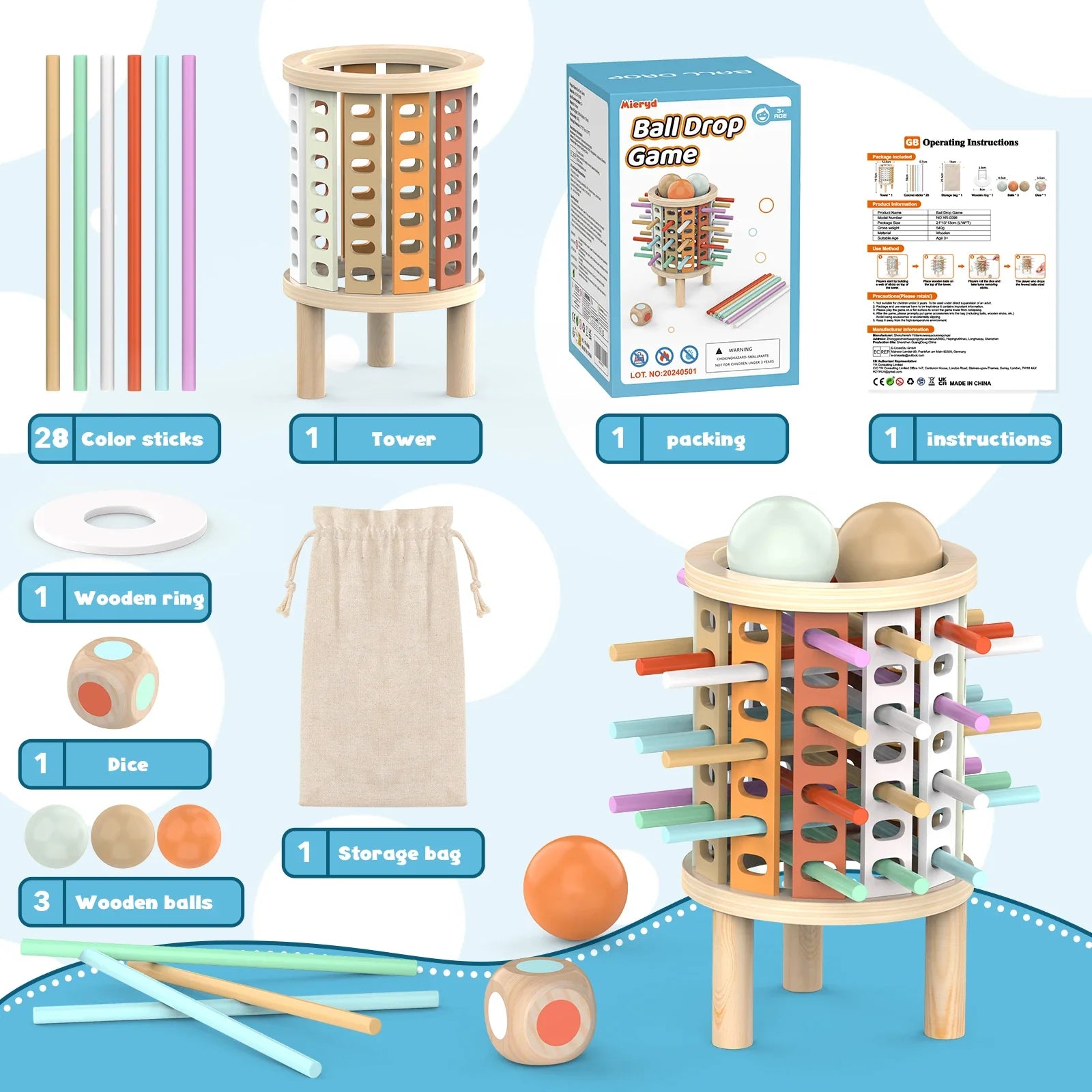 Balance Tower™ – Stapel & Tel – Houten Denkspel