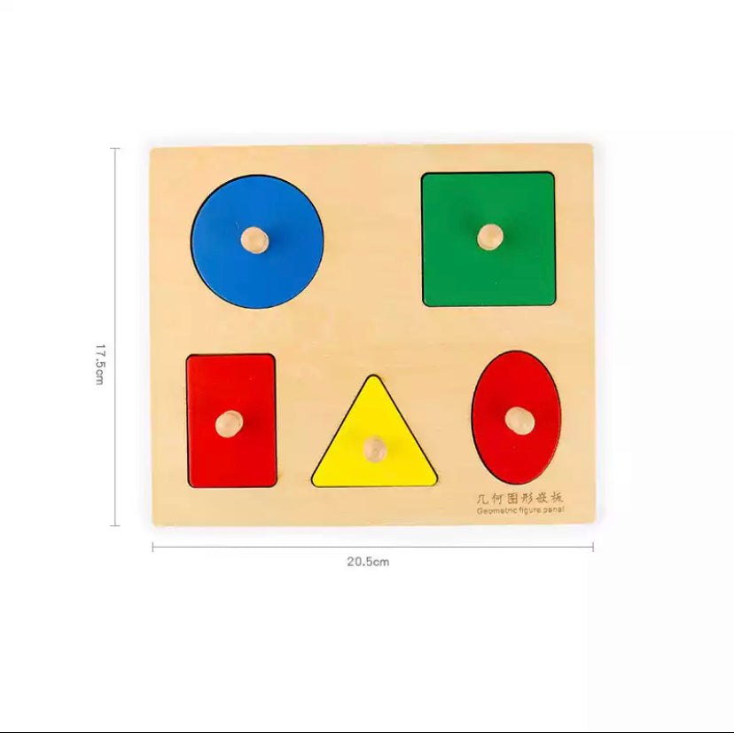 Wooden Montessori Shape Puzzle-Fine motor skills toys