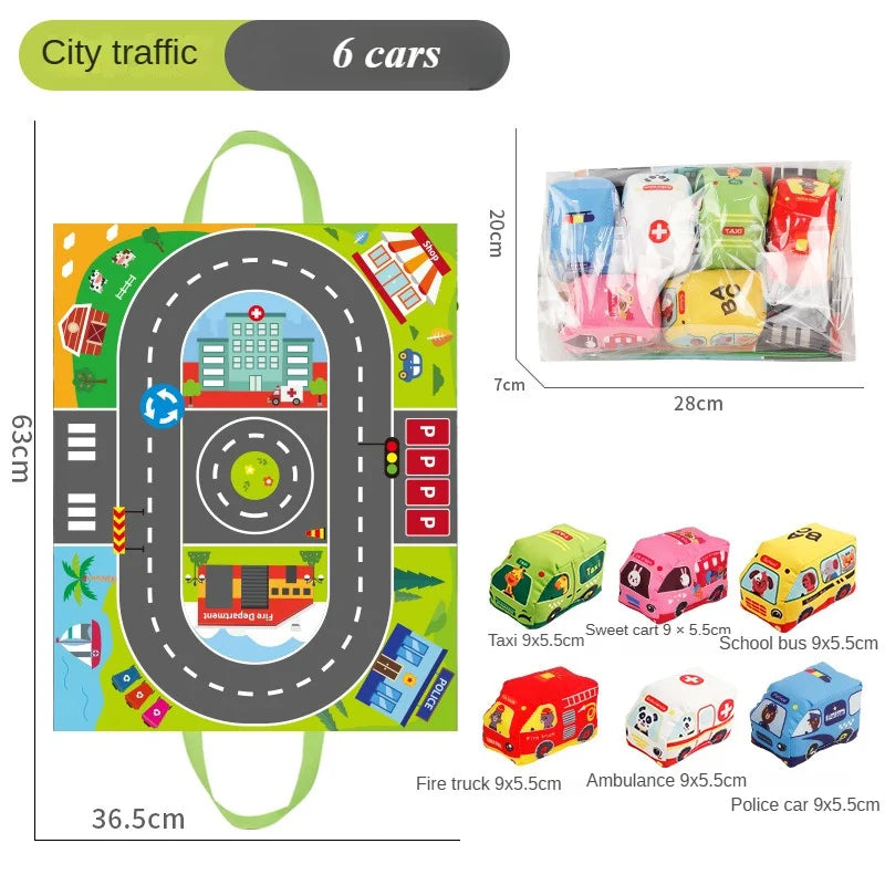 Tapis de jeu de voiture™ - Aventures animées - Tapis de jeu automobile