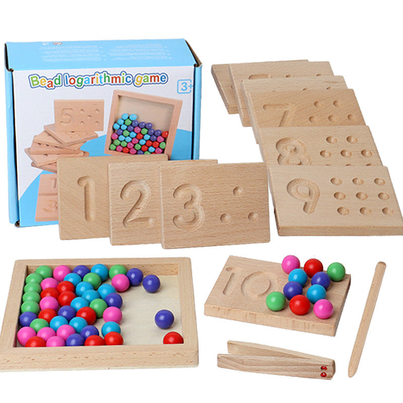Wooden Bead Number Game - Wooden Mathematics Toys