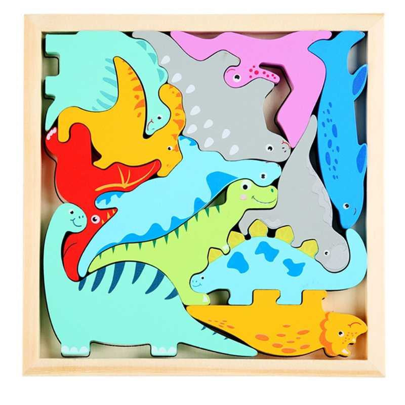 3D Puzzle Ocean Animals/ Food/Dinosaurs - Montessori Educational Toys