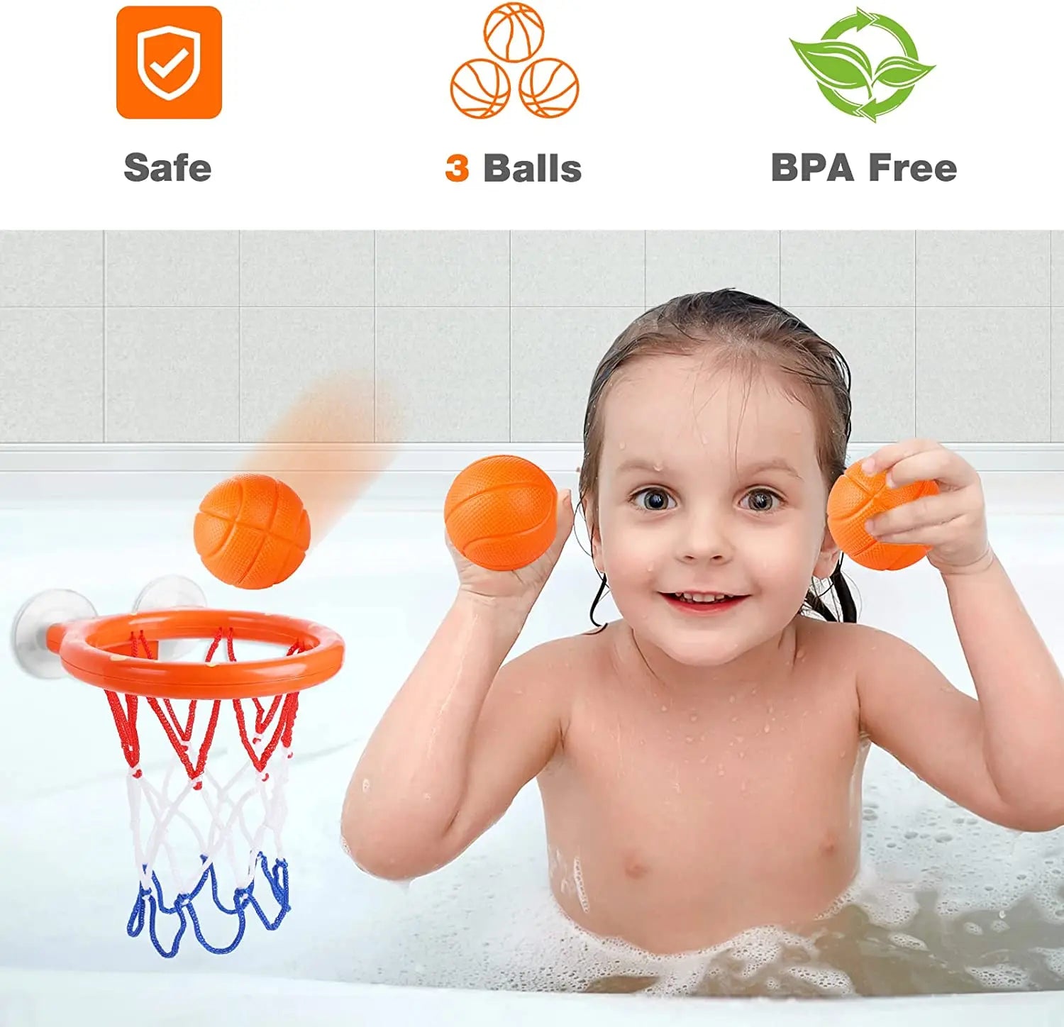 Bath Basketball™ – Spetterend Scoreplezier – Basketbal Badspeelgoed Set