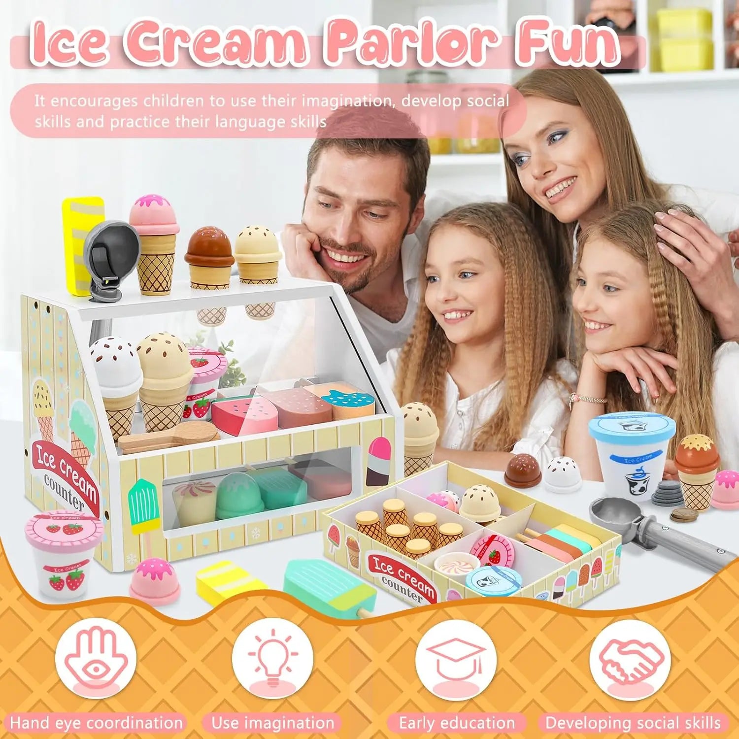 Ensemble de jeu Crème glacée™ - Créatif et Éducatif - Set de jeu de crème glacée