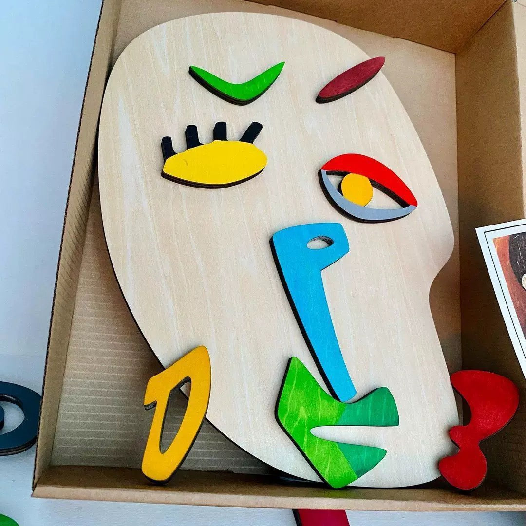 Picasso-style Montessori Face Puzzle-Speech therapy toys