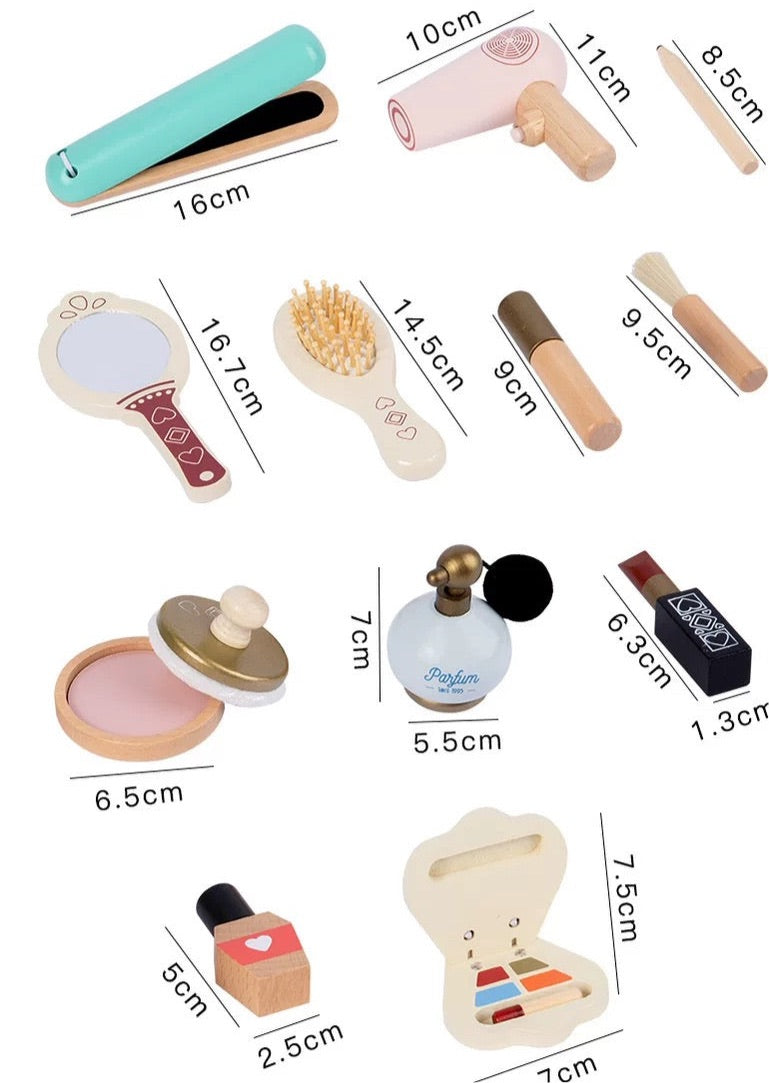 Wooden Make-up Role play Set-Open ended wooden toys