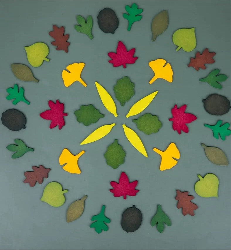 Woodland Leaves 40 pieces-Open ended wooden toys