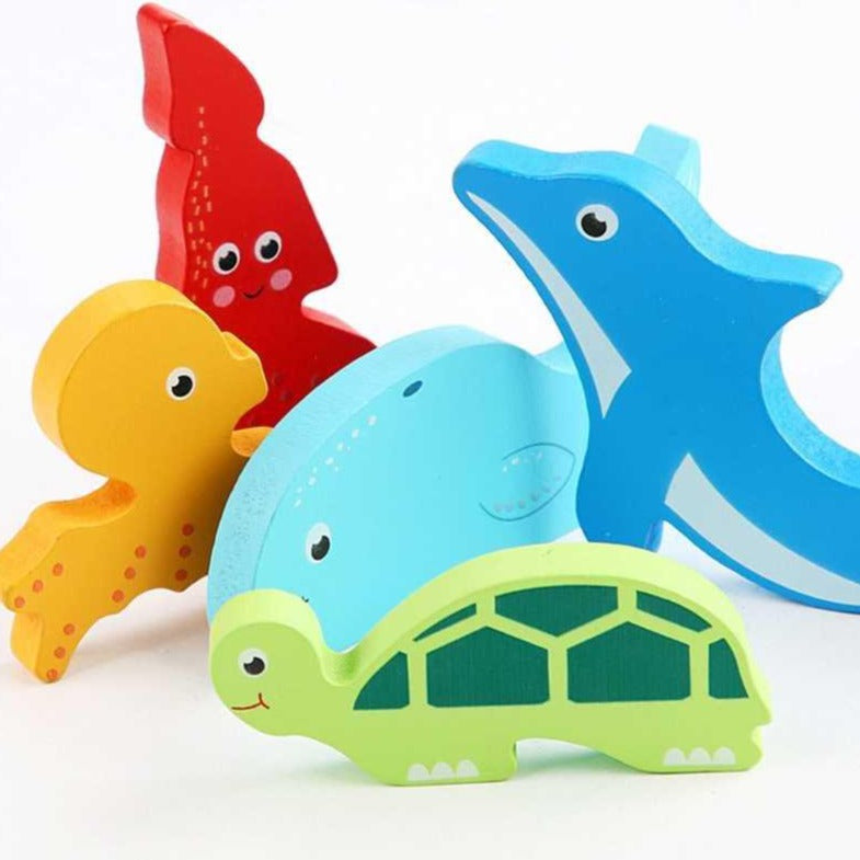 3D Puzzle Ocean Animals/ Food/Dinosaurs - Montessori Educational Toys