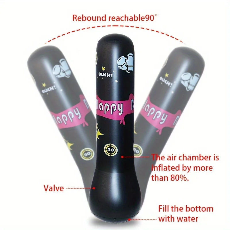 BopBag – Leuk & Actief – Opblaasbare Bokszak met handschoenen