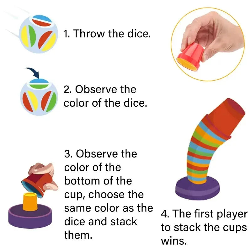 Color Cups™ - Slim Stapelen - Stapelbeker Set