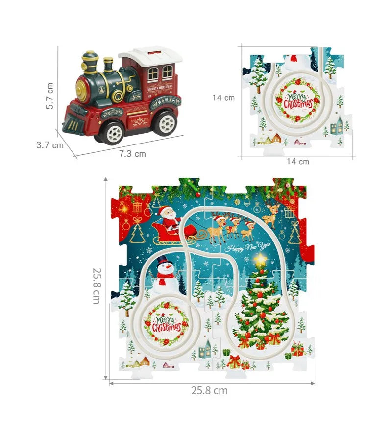 DIY Xmas Train Track™ - Construisez votre propre pays des merveilles de Noël - Puzzle de train de Noël