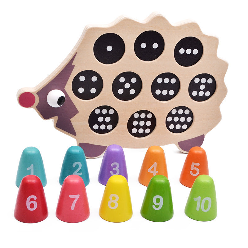 Wooden Hedgehog Number Learning - Mathematics toys