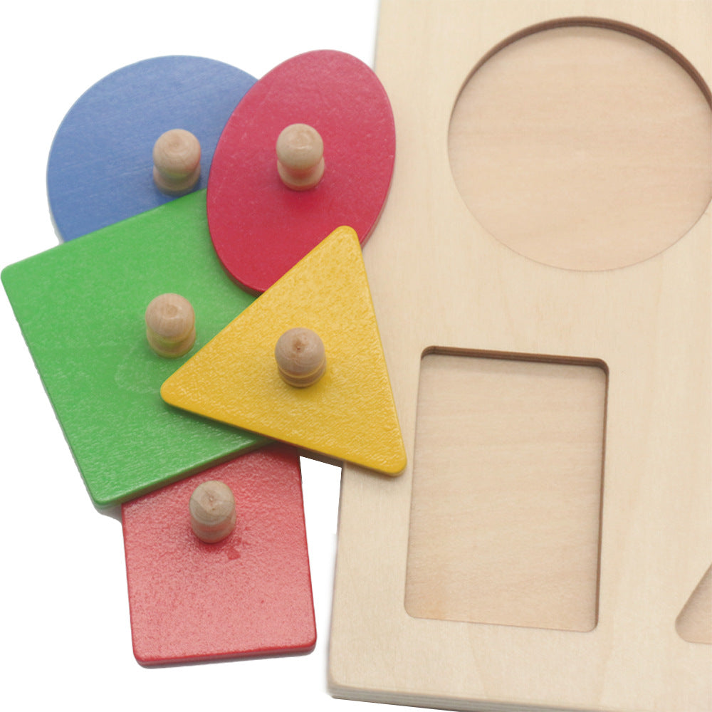 Wooden Montessori Shape Puzzle-Fine motor skills toys
