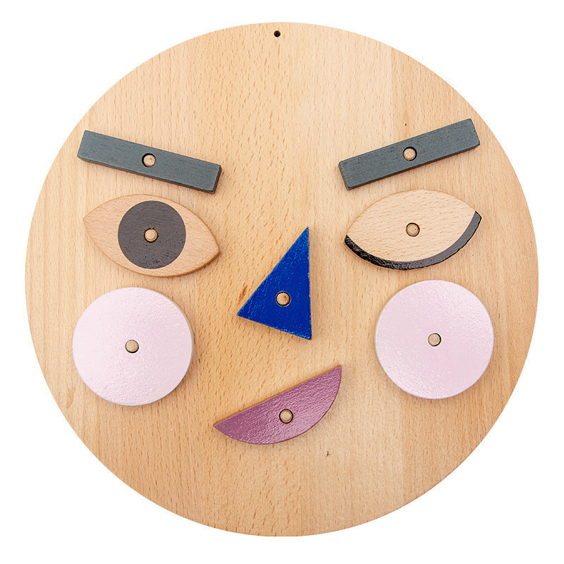 Wooden Emoji Game - Emoticon Blocks Speech therapy toys