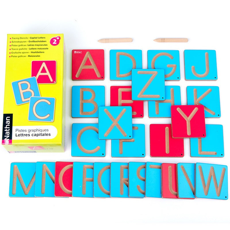 Wooden Colourful Tracing Boards - Best Alphabet and Number Learning Toys