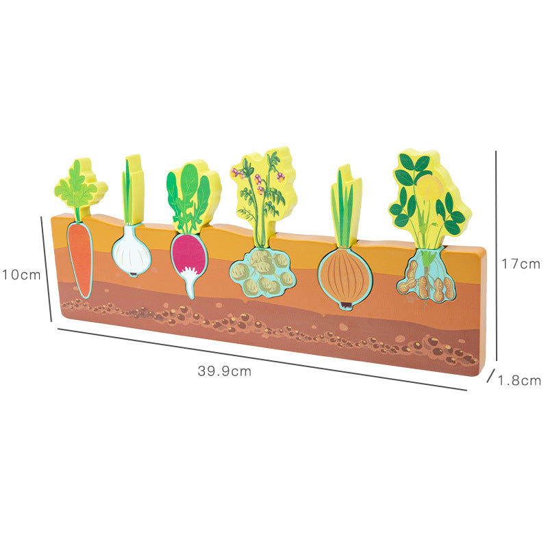 Wooden Vegetables Puzzle - Best Montessori Educational Toys