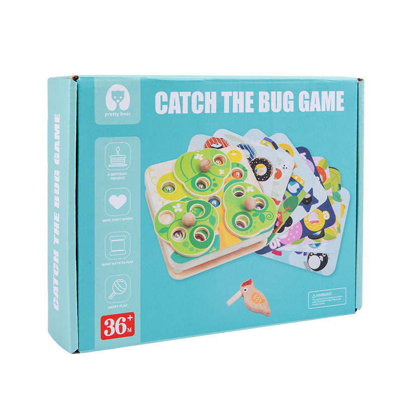 Catch The Bug Wooden Magnetic Game- Fine motor skills toys