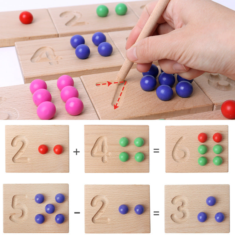 Wooden Bead Number Game - Wooden Mathematics Toys