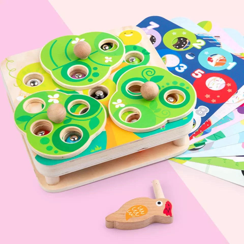 Catch The Bug Wooden Magnetic Game- Fine motor skills toys