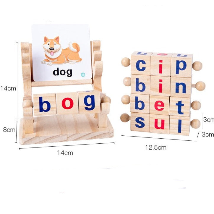 Wooden Word Cognitive Pairing - Best Open Ended Learning Toy